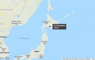 japan 6.7 earthquake map