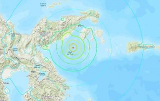 6.8 magnitude earthquake struck off the coast of Indonesia's Sulawesi island