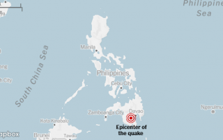 6.6 earthquake hit Philippine Island of Mindanao on Tuesday